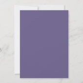 Faire-part de mariage fleurs boho blanches violet (Dos)