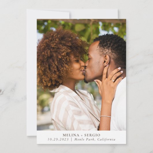 Faire-part de mariage Fleurs Classiques (Dos)