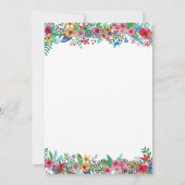 Faire-Part de Mariage Fleurs Colorées (Dos)