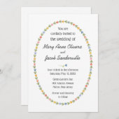 Faire-part de mariage Fleurs d'Art populaire moder (Devant / Derrière)