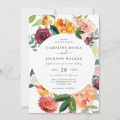 Faire-part de mariage Fleurs d'automne (Devant)