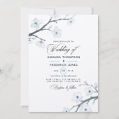 Faire-part de mariage Fleurs de cerisier blanches (Devant)