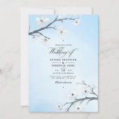 Faire-part de mariage Fleurs de cerisier blanches (Devant)
