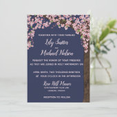 Faire-Part de Mariage Fleurs de Cerisier sous les  (Debout devant)