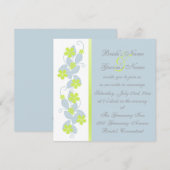 Faire-part de mariage Fleurs de Chartreuse (Devant / Derrière)