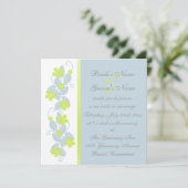Faire-part de mariage Fleurs de Chartreuse (Debout devant)