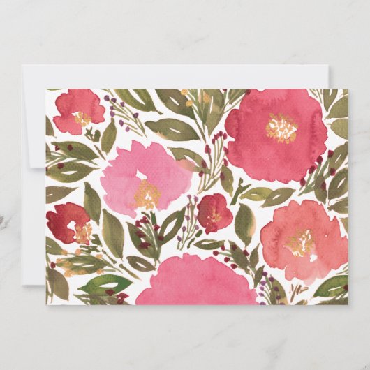 Faire-part de mariage Fleurs de fleurs (Dos)