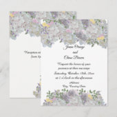 Faire-part de mariage Fleurs de jardin rustique do (Devant / Derrière)