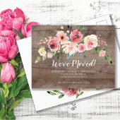 Faire-part de mariage Fleurs de pivoines rustiques