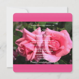 Faire-part de mariage fleurs de rose double rose c