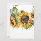 Faire-part de mariage- Fleurs de soleil- Jaune et (Dos)