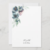 Faire-part de mariage fleurs d'eau (Dos)