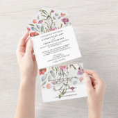 Faire-part de mariage Fleurs en chute (Déchirure)