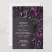 Faire-part de mariage Fleurs Mauves Moody (Devant)