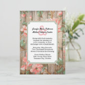 Faire-part de mariage Fleurs printanières rustique (Debout devant)