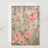 Faire-part de mariage Fleurs printanières rustique (Dos)