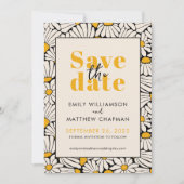 Faire-part de mariage Fleurs Rétro "Save the Date" (Devant)