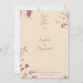 Faire-part de mariage Fleurs Roses à l'approche (Devant)