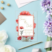 Faire-part de mariage Fleurs Rouges (Insitu (Mariage))