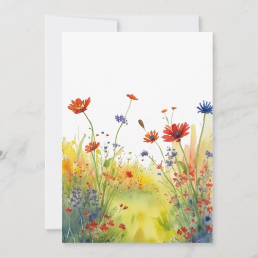 Faire-part de mariage Fleurs sauvages de Spring Me (Dos)