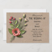 Faire-part de mariage Fleurs sauvages simples rust (Devant)