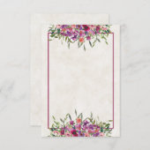 Faire-part de mariage Fleurs sauvages violettes bu (Devant / Derrière)