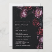 Faire-part de mariage Fleurs Texturées Sombres Hum (Devant)