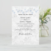 Faire-part de mariage Flocon de neige d'hiver (Debout devant)