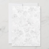 Faire-part de mariage flocon de neige d'hiver (Dos)