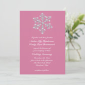 Faire-part de mariage Flocon de neige d'hiver 2 (Debout devant)
