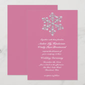 Faire-part de mariage Flocon de neige d'hiver 2 (Devant / Derrière)