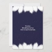 Faire-part de mariage Flocons de neige d'hiver et  (Dos)