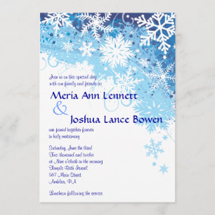 Faire-part de mariage FLOCONS DE NEIGE GELÉS