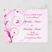 Faire-part de mariage floral (Dos)