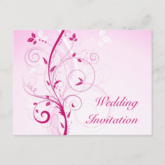Faire-part de mariage floral (Devant)