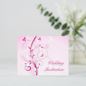 Faire-part de mariage floral (Debout devant)