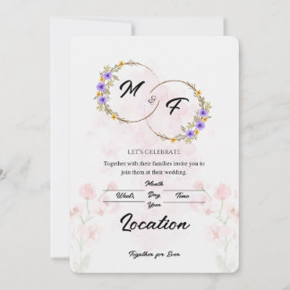Faire-part de mariage floral