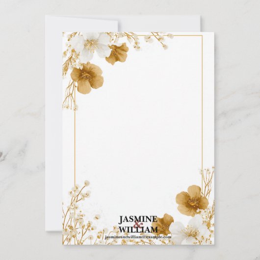 ✨ Faire-part de mariage Floral 💐 💍 (Dos)