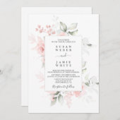 Faire-part de mariage floral (Devant / Derrière)