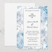 Faire-part de mariage floral (Devant / Derrière)