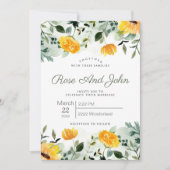 Faire-part de mariage floral (Devant)