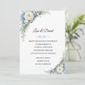 Faire-part de mariage floral (Debout devant)