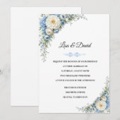 Faire-part de mariage floral (Devant / Derrière)