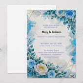 Faire-part de mariage floral (Devant / Derrière)