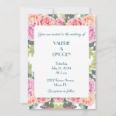 Faire-part de mariage floral (Devant)