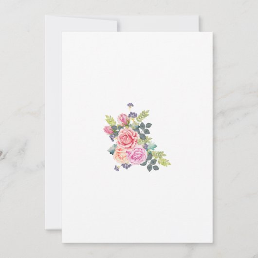 Faire-part de mariage floral (Dos)