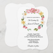 Faire-part de mariage floral (Devant / Derrière)