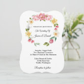 Faire-part de mariage floral (Debout devant)