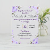 faire-part de mariage floral (Debout devant)