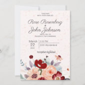 Faire-part de mariage floral (Devant)